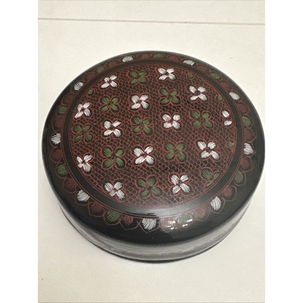Japanese Lacquerware 6 Coaster Set each coaster is 4"  in diameter matching box